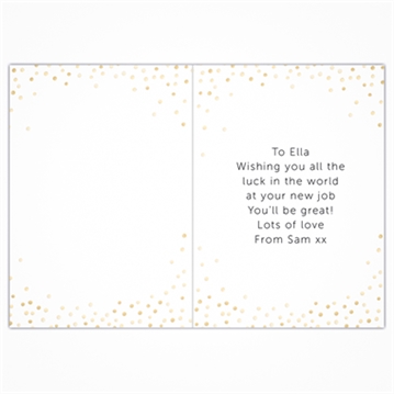 Personalised Good Luck Card