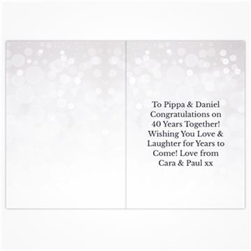 Personalised 40th Ruby Anniversary Card