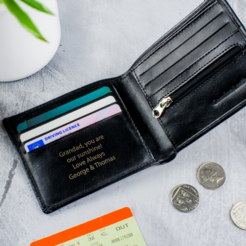 Personalised Free Text Leather Wallets