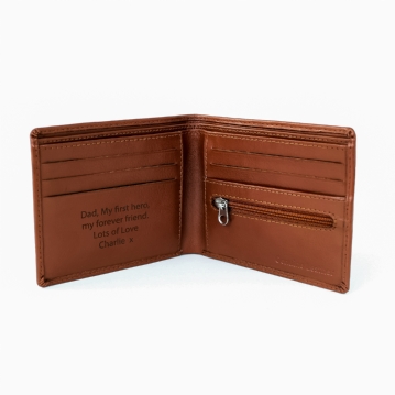 Personalised Free Text Leather Wallets
