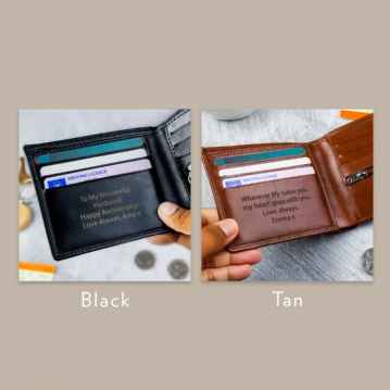 Personalised Free Text Leather Wallets