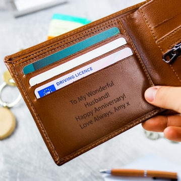 Personalised Free Text Leather Wallets