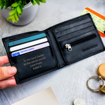 Personalised Free Text Leather Wallets