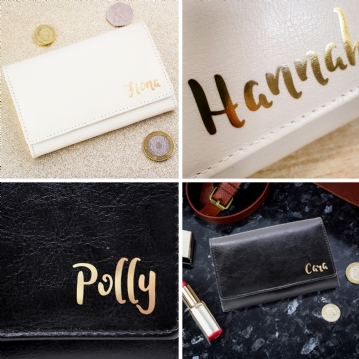 Personalised Gold Name Purses