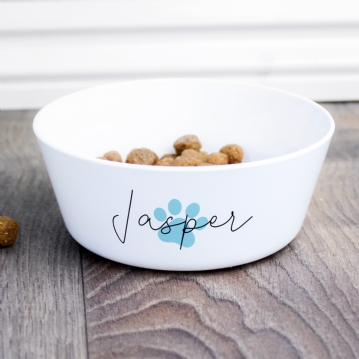 Personalised Pawprint Plastic Cat Bowls Find Me A Gift
