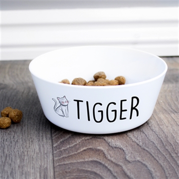 Personalised Plastic Cat Bowl