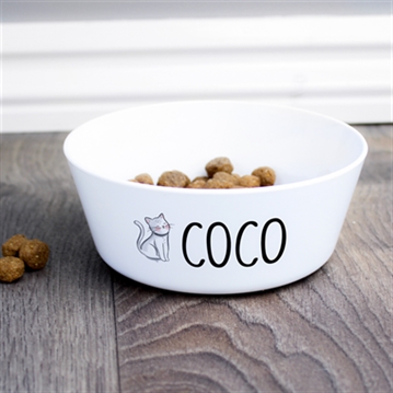 Personalised Plastic Cat Bowl