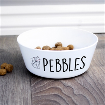Personalised Plastic Cat Bowl