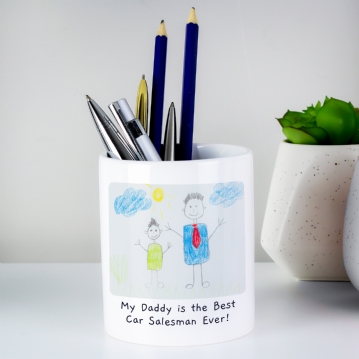 Personalised Childrens Drawing Photo Storage Pot