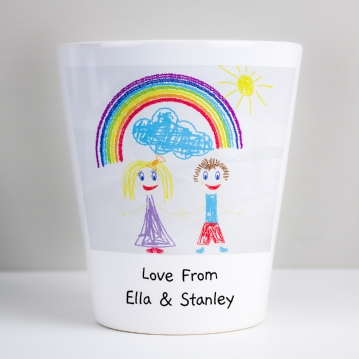 Personalised Childrens Drawing Plant Pot