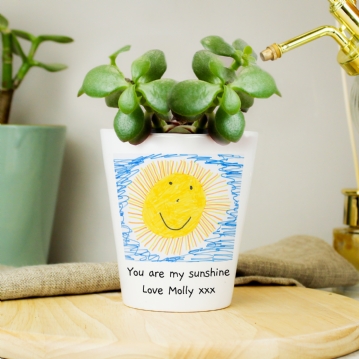 Personalised Childrens Drawing Plant Pot