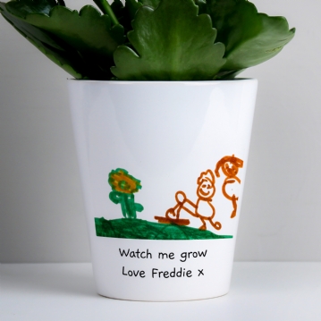 Personalised Childrens Drawing Plant Pot