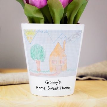 Personalised Childrens Drawing Plant Pot