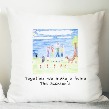 Personalised Childrens Drawing Cushion