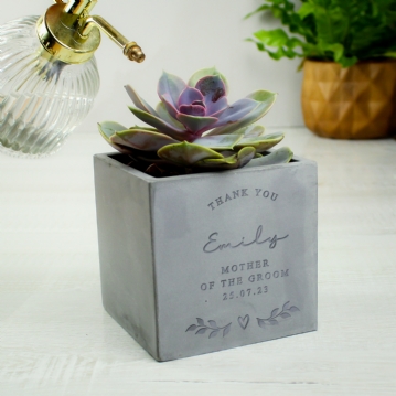 Personalised Concrete Plant Pot