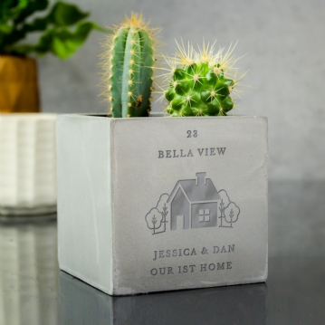 Personalised Concrete Plant Pot