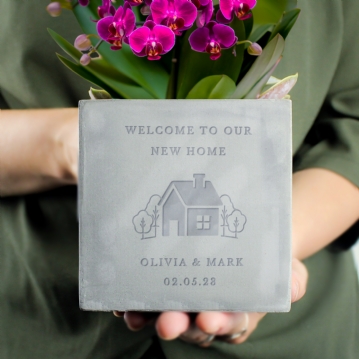Personalised Concrete Plant Pot