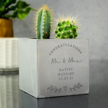 Personalised Concrete Plant Pot