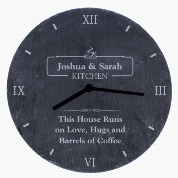Personalised Kitchen Slate Clock 