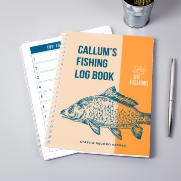 Personalised A5 Fishing Log Book 