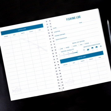 Personalised A5 Fishing Log Book 