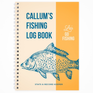 Personalised A5 Fishing Log Book 