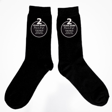 Personalised 2nd Anniversary Mens Socks 