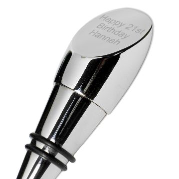 Silver wine cheap stopper engraved