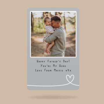 Personalised Romantic Metal Wallet Photo Card