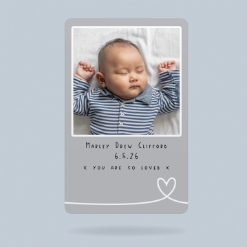 Personalised Romantic Metal Wallet Photo Card