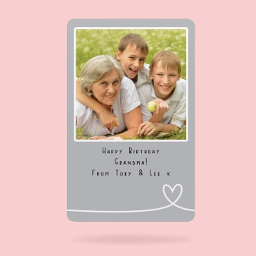 Personalised Romantic Metal Wallet Photo Card