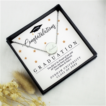 Personalised Graduation Sentiment Necklace Gift 