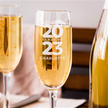 Personalised Class of Graduation Champagne Flute