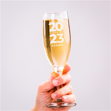 Personalised Class of Graduation Champagne Flute
