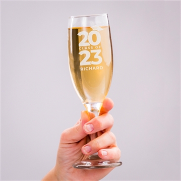Personalised Class of Graduation Champagne Flute