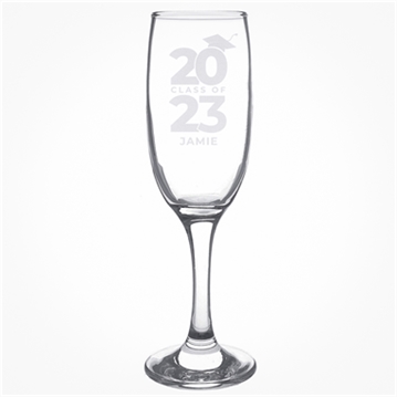 Personalised Class of Graduation Champagne Flute