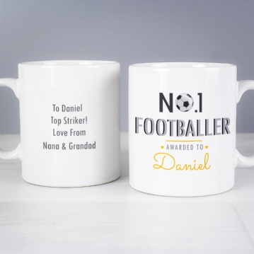 Personalised No.1 Football Mug