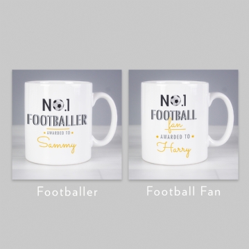 Personalised No.1 Football Mug