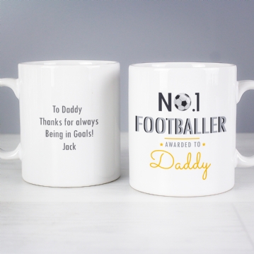 Personalised No.1 Football Mug