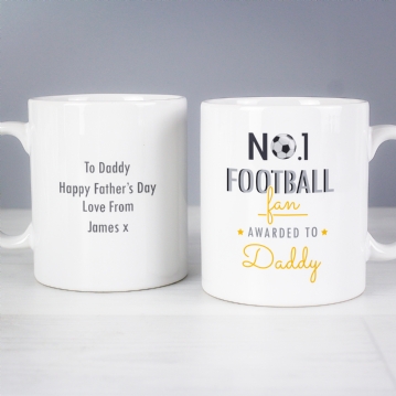 Personalised No.1 Football Mug