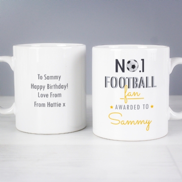Personalised No.1 Football Mug