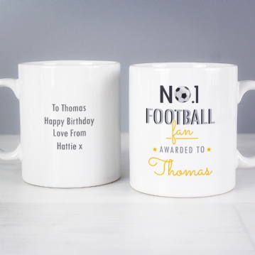 Personalised No.1 Football Mug