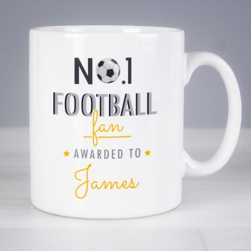 Personalised No.1 Football Mug