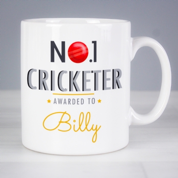 Personalised No.1 Cricket Mug
