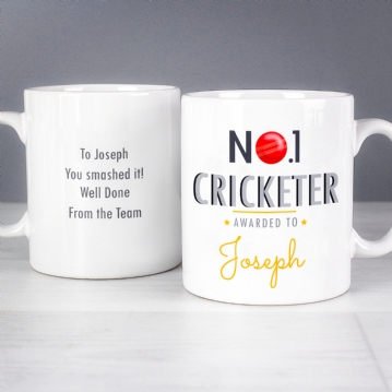 Personalised No.1 Cricket Mug