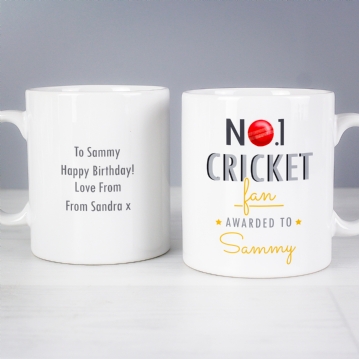 Personalised No.1 Cricket Mug