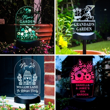 Solar garden signs hot sale