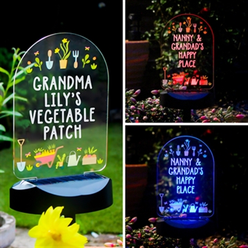 Personalised Outdoor Solar Lights