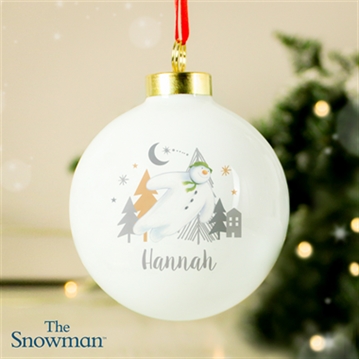 Personalised The Snowman Christmas Bauble