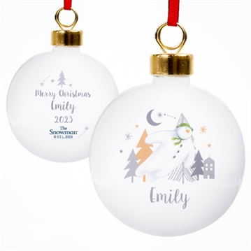 Personalised The Snowman Christmas Bauble